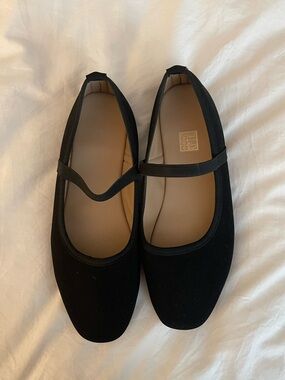 Velvet Mary Jane Flats